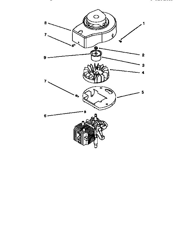 Engine Assembly 1 Diagram and Parts List for 10301 590001-5999999 Lawn Boy Lawn Mower